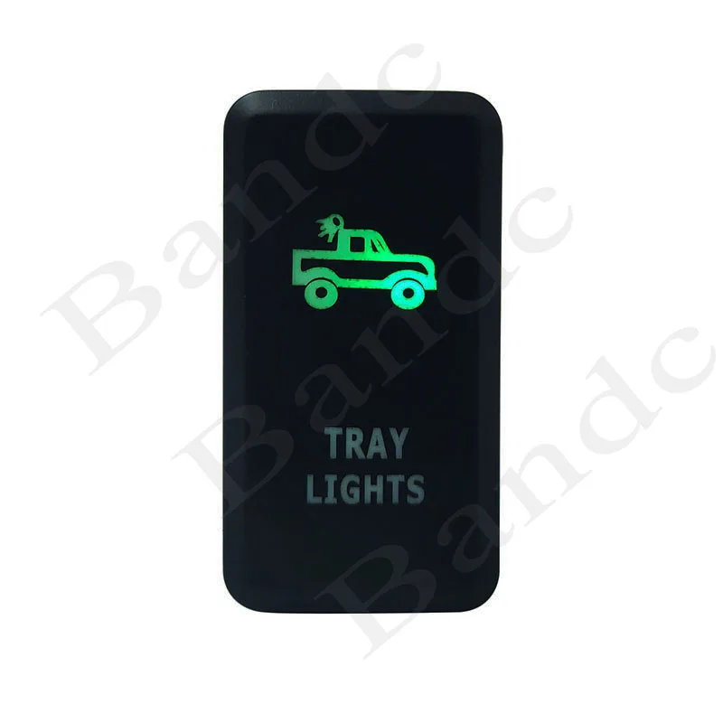 Зеленая и синяя светодиодная лампа для автомобиля GREEN & BLUE Led Lamp Car TRAY LIGHTS Rocker Push Switch with Jumper Wires for Toyota Prado 120 Series 2003-2009 Auto Parts on.