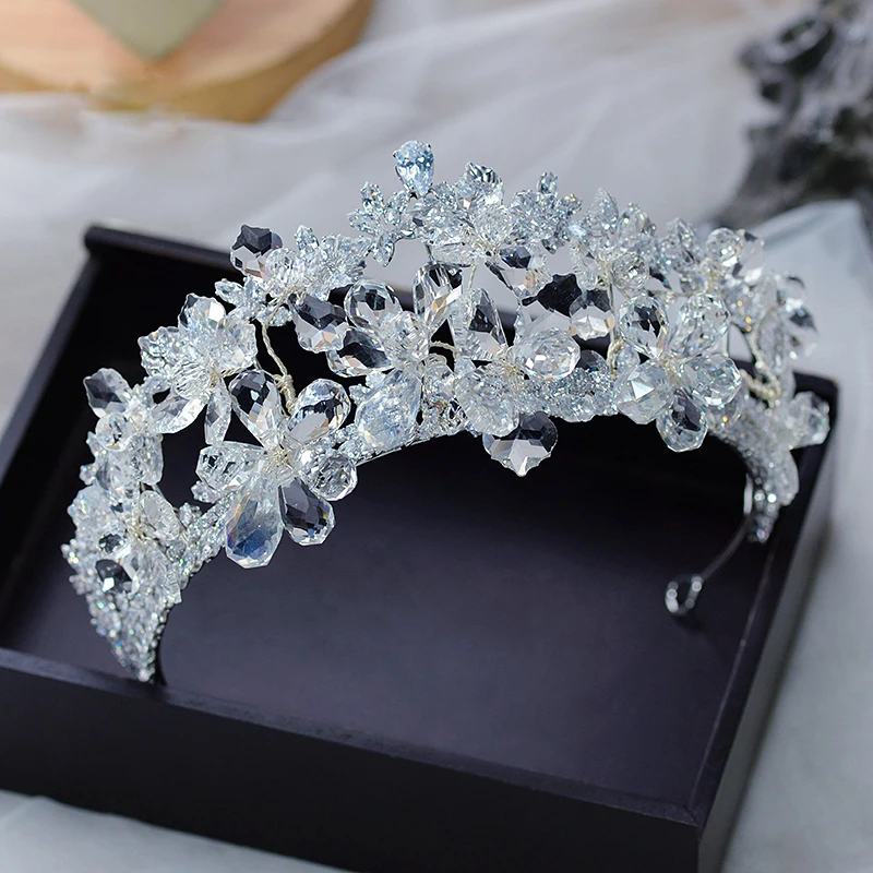 

Luxurious Baroque Zircon Bridal Crowns Headpieces Wedding Headband Tiaras Brides Hair Accessories