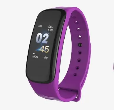Longet цветной экран C1Plus умный Браслет кровяное давление браслет HeartRate монитор FitnessTracker браслет для мужчин и женщин