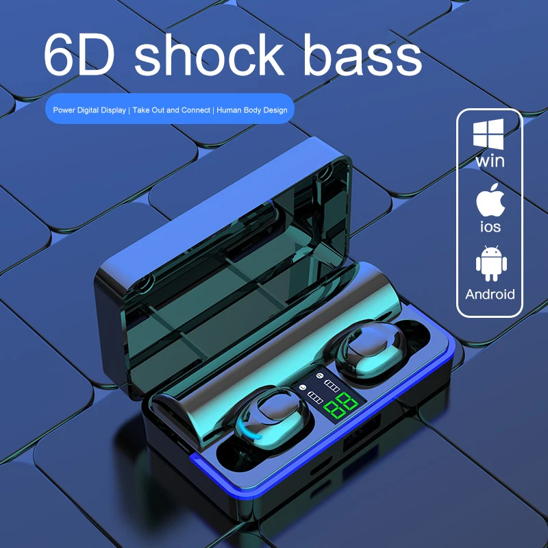 Беспроводной Bluetooth наушники дыхательный светильник с сенсорной панелью LED