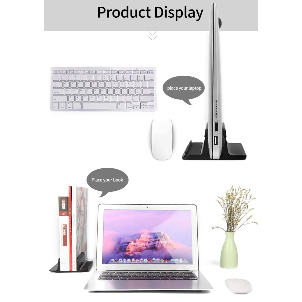 Вертикальная подставка для ноутбука из алюминиевого сплава силиконовая