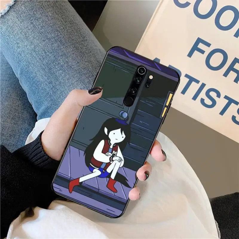 

HPCHCJHM Marceline Adventure Time Soft Silicone Black Phone Case for Redmi Note 8 8A 7 6 6A 5 5A 4 4X 4A Go Pro Plus Prime
