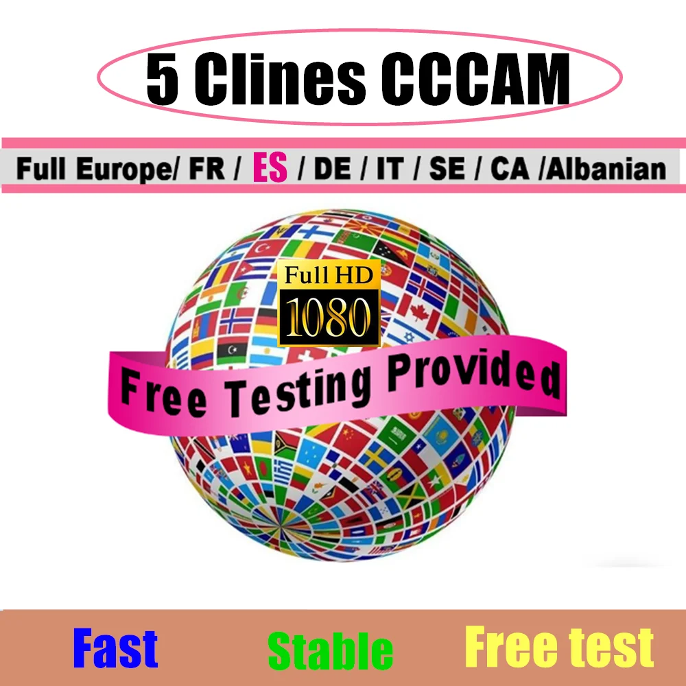 CCCAM ESPA A Cline 1 год Европа 5 Клинок Oscam стабильный Cccam сервер HD Ccam Испания Португалия Германия Польша рецептор спутниковый