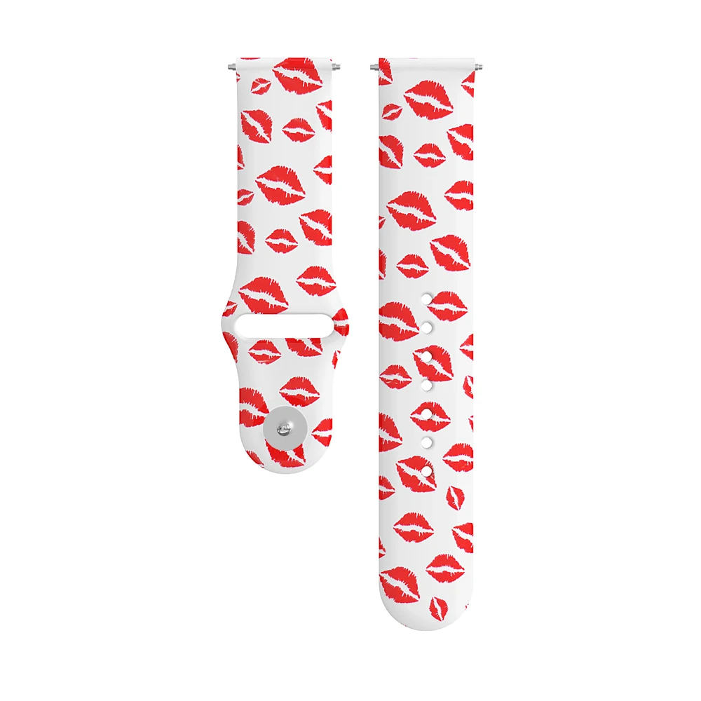 Red Lips 20 мм силиконовый ремешок для часов браслет для Garmin Vivoactive 3 HR ремешок для часов браслет Garmin Forerunner 245/245 Music Correa - Цвет ремешка: Red Lips
