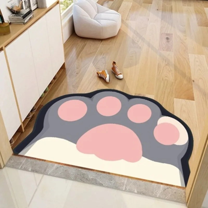 Входной коврик для ванной нескользящий с мультяшным котом Впитывающий Коврик