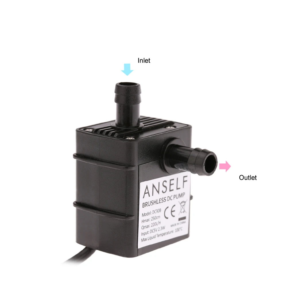 Мини USB DC5V 2 3 Вт микро Бесщеточный Водяной масляный насос Водонепроницаемый