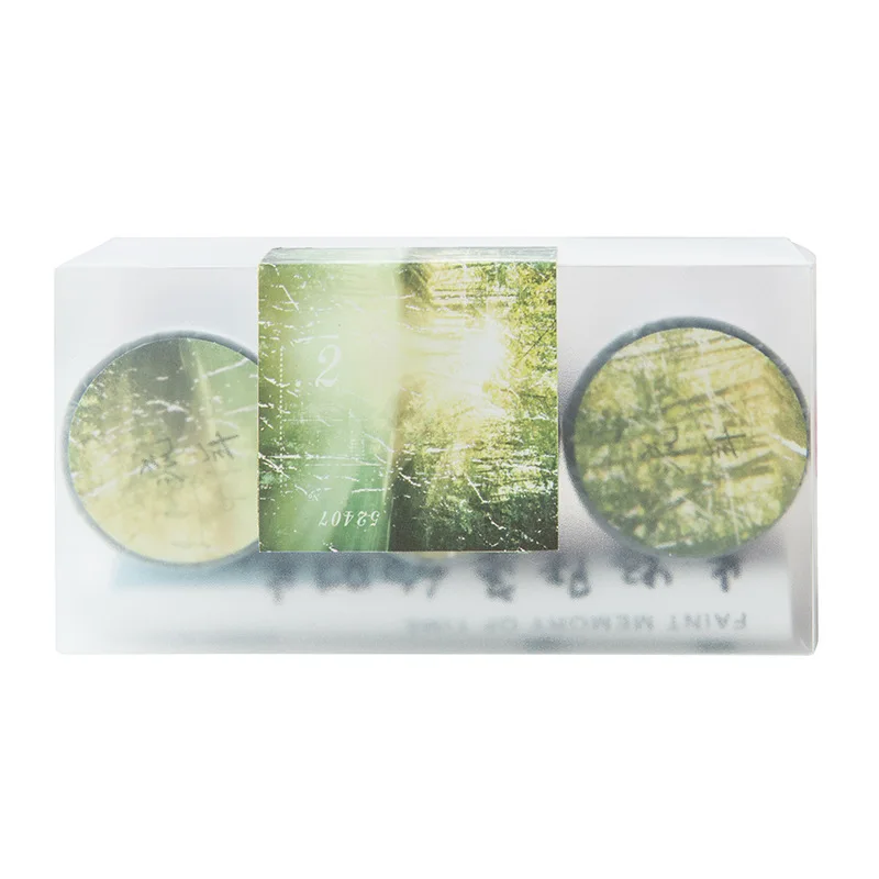 

3 Pcs Vintage Scenery Washi Tape PET Frosted Transparent Strip Stickers Masking Tape Journal Decoration Stickers School Supplies