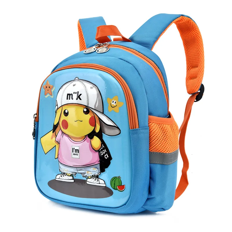 

Pokemon Kindergarten Students School Bag Pikachu Cartoon Pattern Nylon Backpack for Teenager Boys Girls Outdoor Travel Backpack