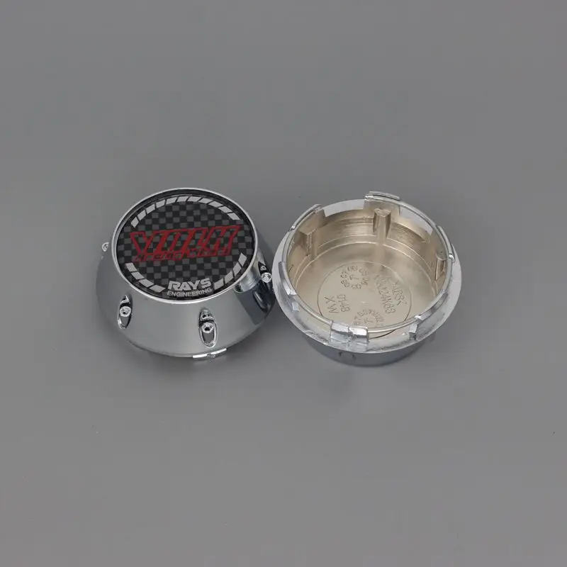 red volk sticker Ком 4 шт. 68/62 мм с наружной резьбой клип центр Кепки на колесах Чехлы Кепки для лучей волк наклейка с логотипом автомобиля эмблемы Стайлинг изменение отделка концентратор Кепки - Цвет: red volk sticker