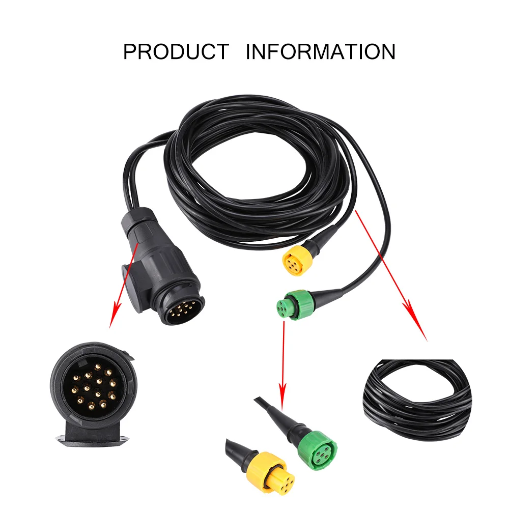 

TIOODRE13-pin 7-hole light cable Trailer Lighting Set Of Taillights Tail Lights Rear Lights Connector EU for 12v RV light