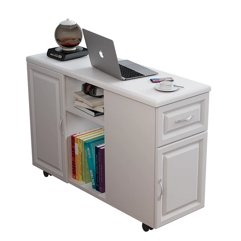 Подвижный шкаф 80 см узкая стойка белого цвета для спальни - Цена: 15 935,03 руб.