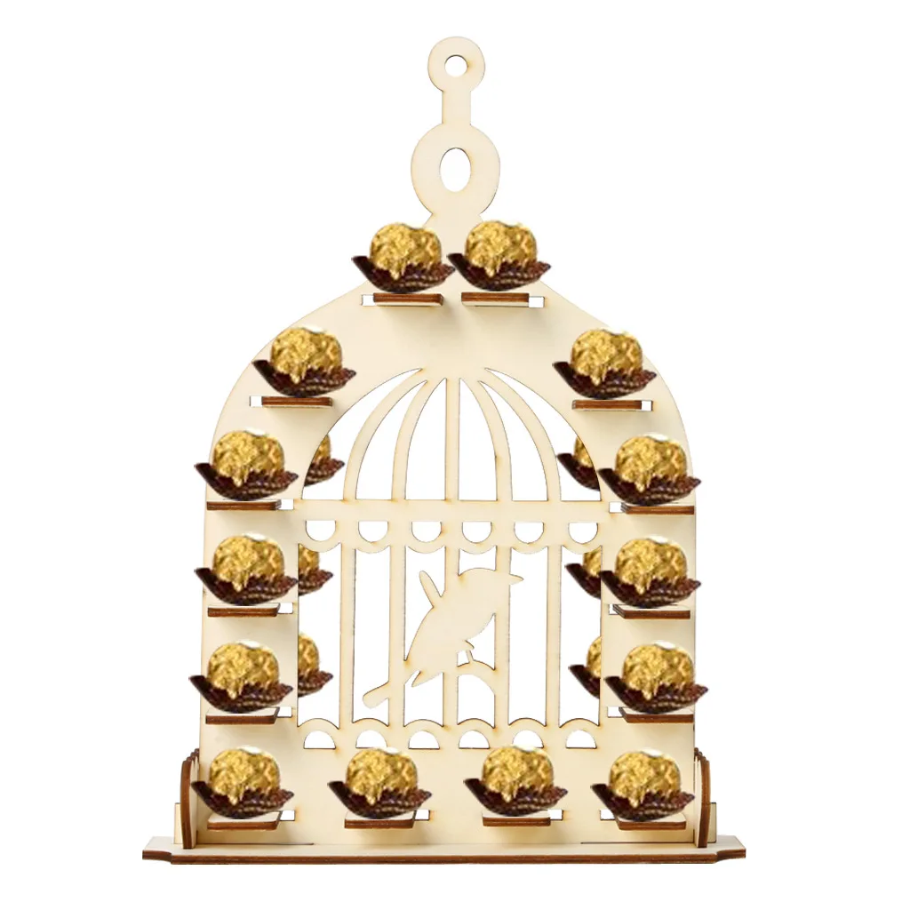 

DIY Wooden Birdcage Chocolate Display Stand Home Craft Decoration Wooden Party Place Chocolate Decoration