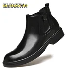 Мужские ботинки челси, черные или коричневые ботильоны ручной работы, кожаная обувь, размеры 36-47, 2019