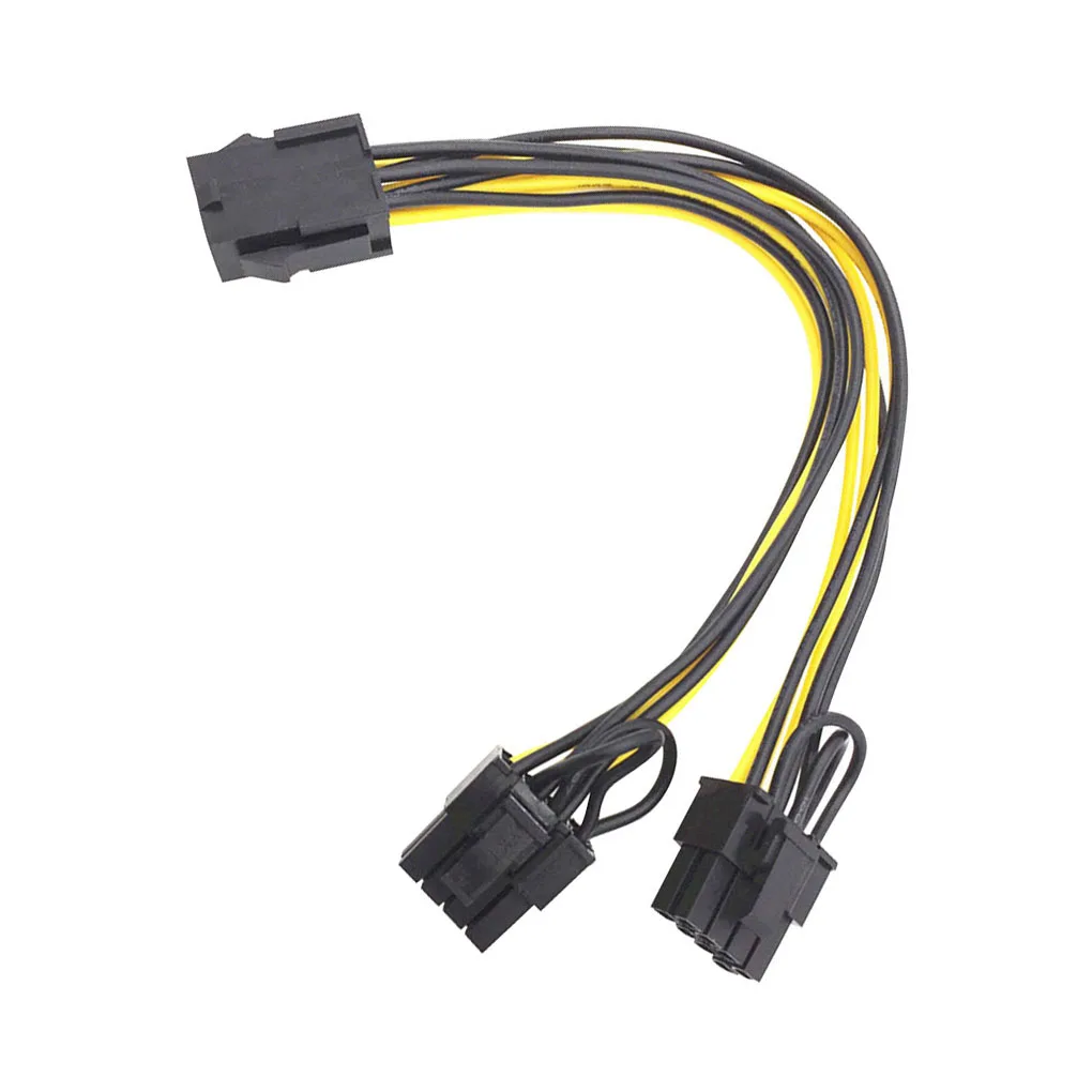 

PCI-E 6-pin to 2x 6+2-pin (6-pin/8-pin) Power Splitter Cable PCIE PCI Express Futural Digital Drop Shipping PCI Express Cable