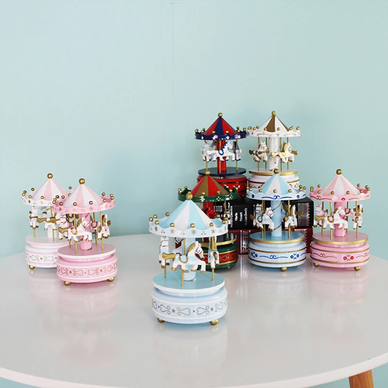 Веселая круглая деревянная музыкальная шкатулка детский подарок украшение