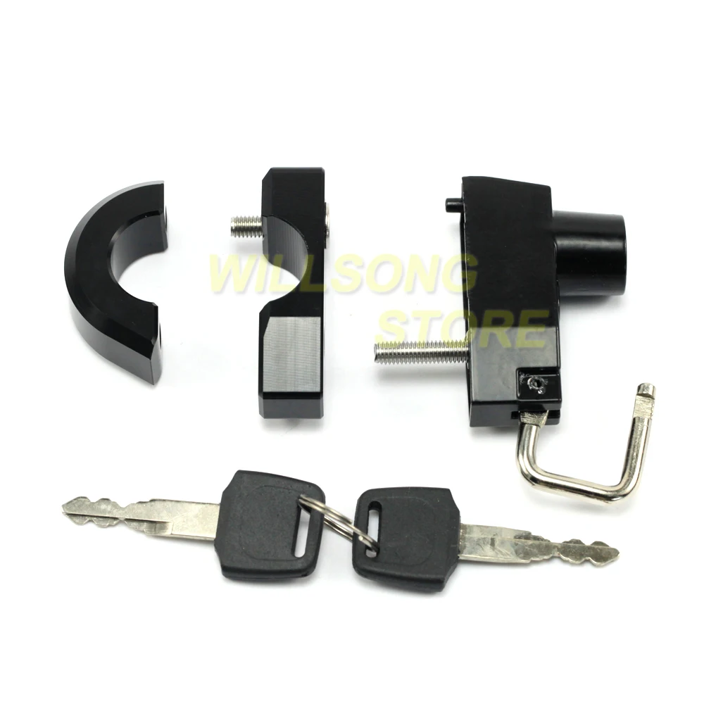 

Universal Helmet Lock Anti-theft Security 25mm Handlebar Clamp For SUZUKI Boulevard C M 50/90/109R VL 800/1500 LC VX800 VZ 800V