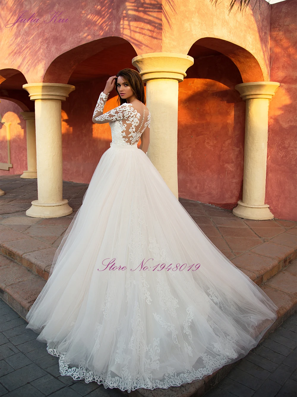 Свадебное платье с юбкой-годе и длинным рукавом 2 в 1 | Свадьбы торжества