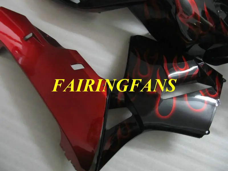 Набор обтекателей для HONDA CBR600RR F5 05 06 CBR 600 RR 600RR CBR600 2005 2006 Red Обтекатели с пламенем в