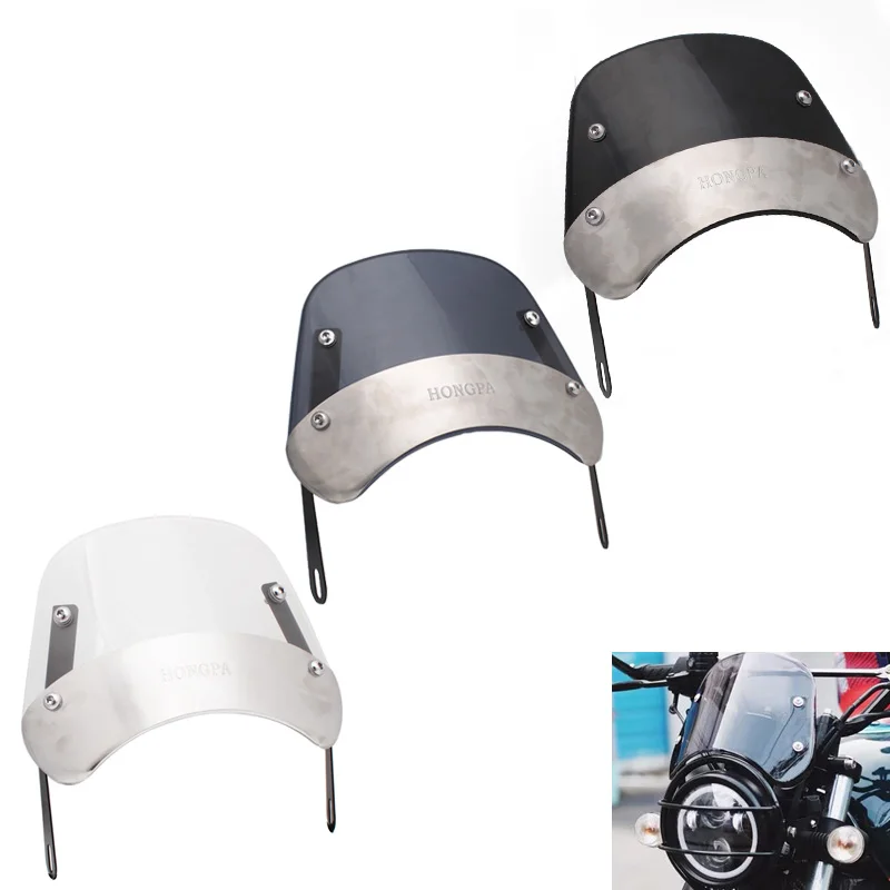 5 7 дюймов мотоцикл ретро Кафе Racer фара лобовое стекло инструмент козырек подходит