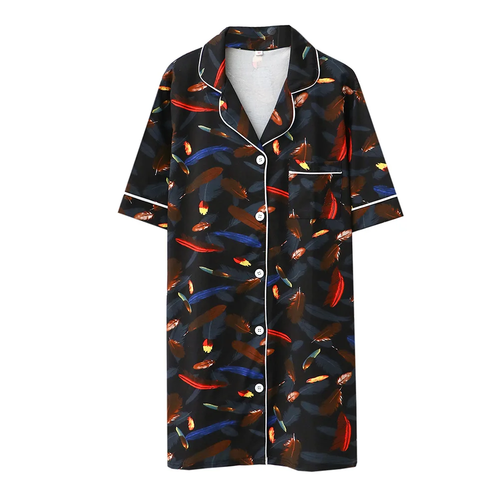 

Women Cotton Nightdress 2021 Summer New Sleep Dress Casual Nightgown Lounge Wear Soft Intimate Lingerie Home Dressing Gown