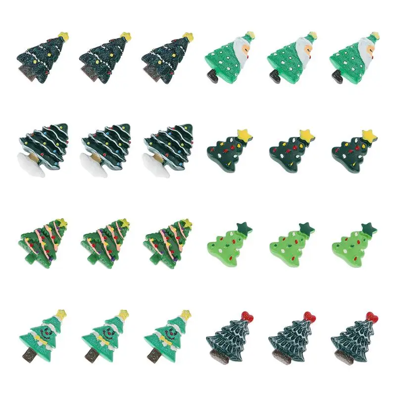 

72pcs Phone Case Cabochons Christmas Flat Back Charms Christmas Tree Cabochons