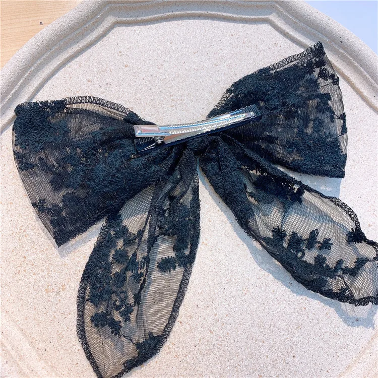 Модные кружевные заколки для волос с кисточками и бантом милая повязка на голову