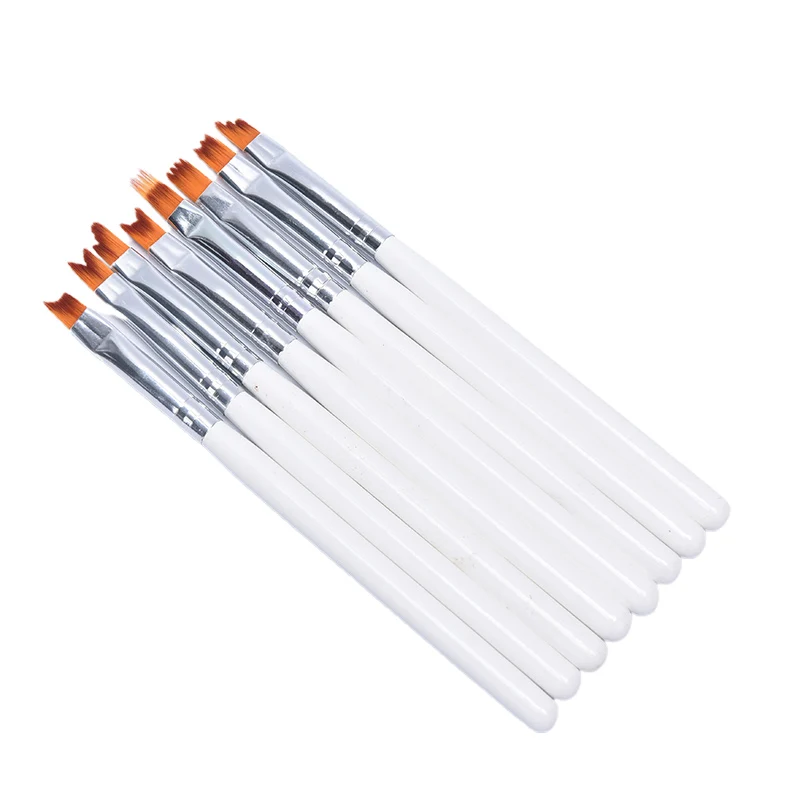 

8Pcs Petal Pen Nail Art Brush Set Flower Pen DIY Painting Various Shapes Nail