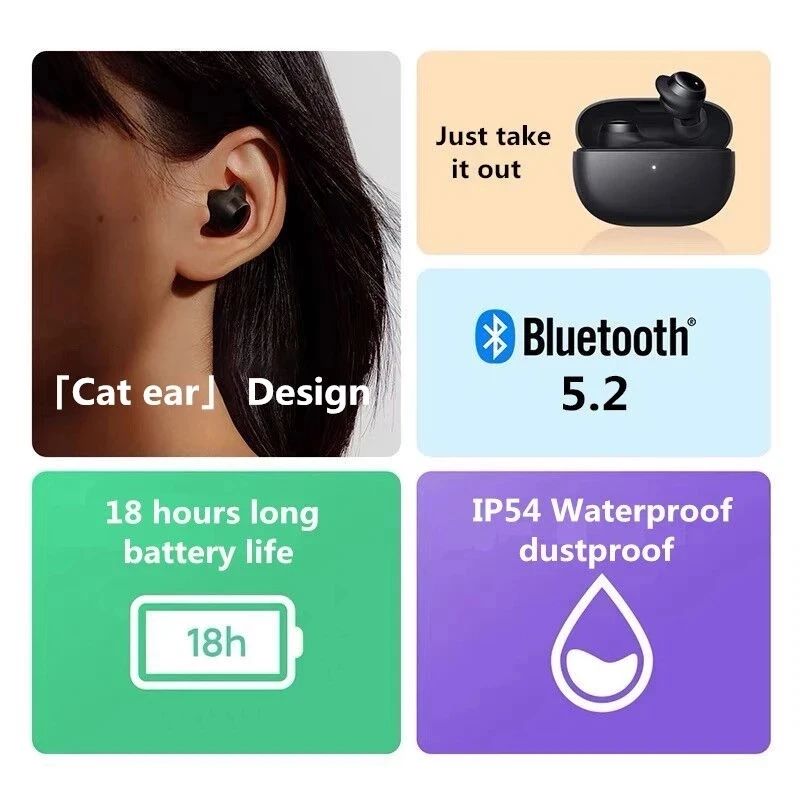 2021 New Global Version Of The Original Xiaomi Redmi Buds 3 Lite Youth Edition Bluetooth 5.2 TWS True Wireless Touch Headset | Электроника