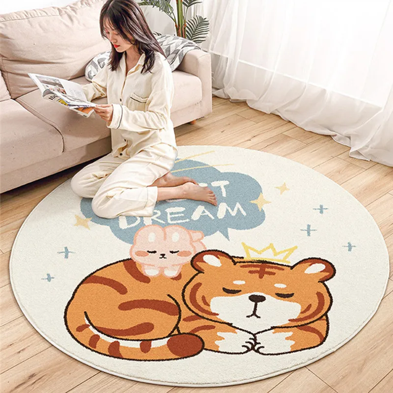 2022 мультяшный Тигр Новогодний Декор для дома гостиной диван круглый ковер
