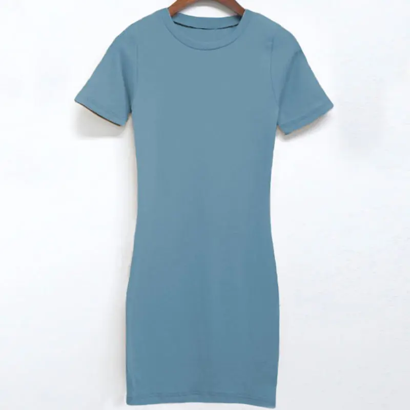 

Women Summer Short Sleeve Tight Dress Stretch Bodycon Party Mini Dress Women Pencil Dress Elegant Slim Bodycon Dresses