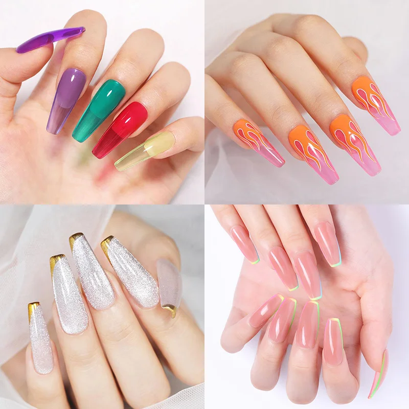 Гель лак BORN PRETTY для ногтей прозрачный желеобразный розовый гель полупрозрачный