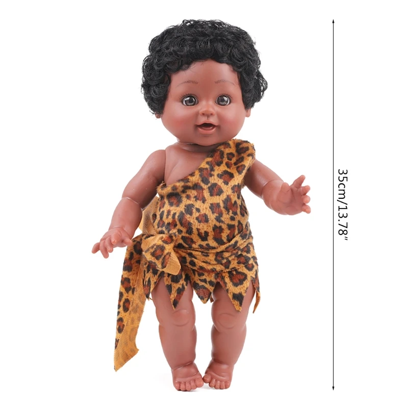 

35cm Black Doll African Girl Lifelike Babies Play Dolls Lifelike Fashion Kid Toy