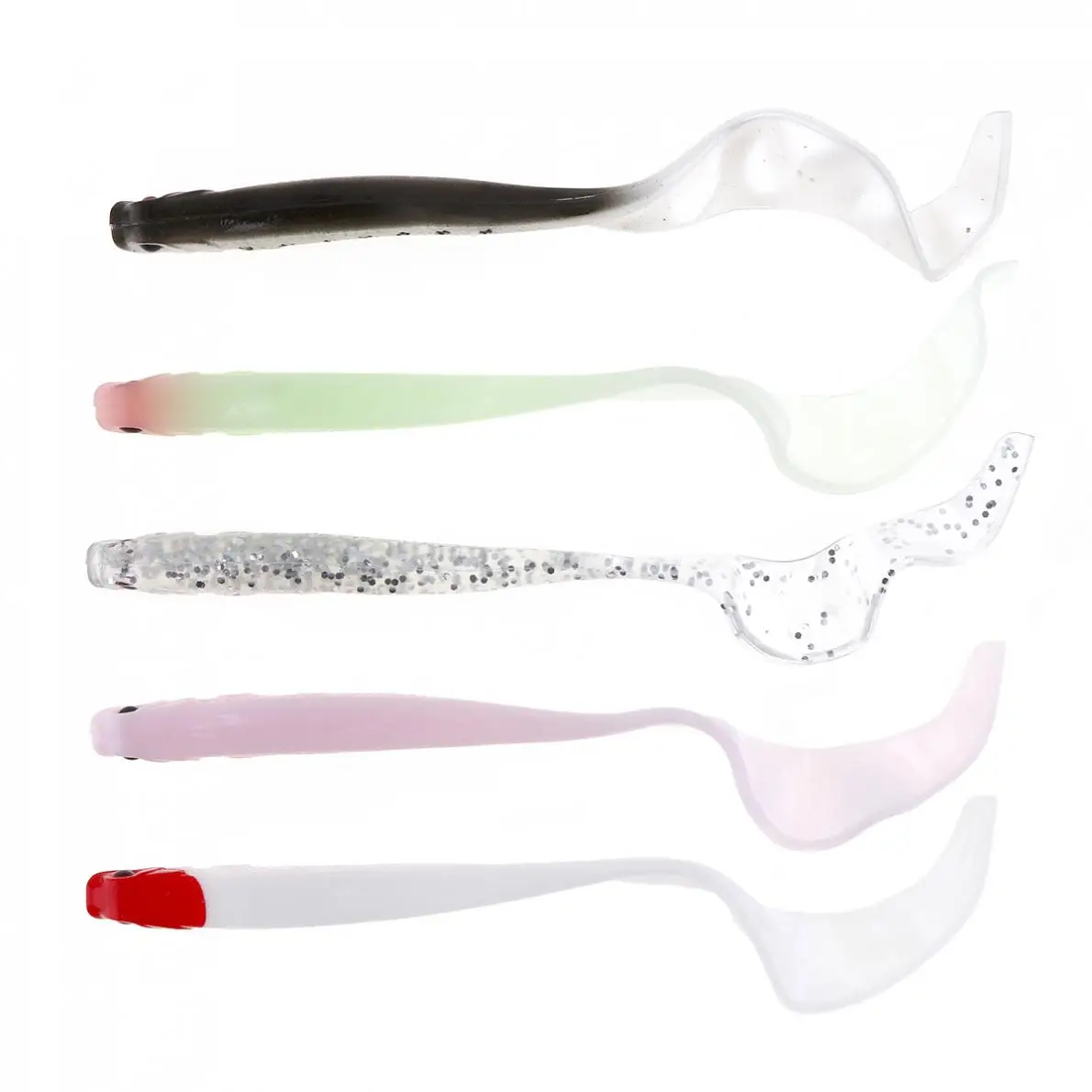 5 шт./лот длинная светящаяся мягкая рыболовная приманка плавающая кривошипный