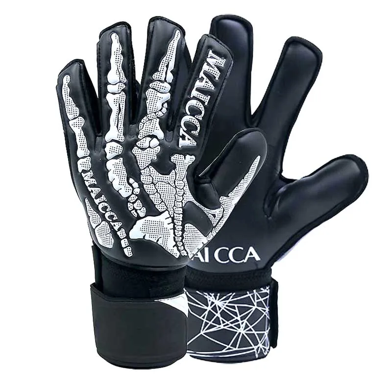 

Черные перчатки для вратаря, защитные Плотные Латексные профессиональные перчатки для вратаря, нескользящие перчатки для детей