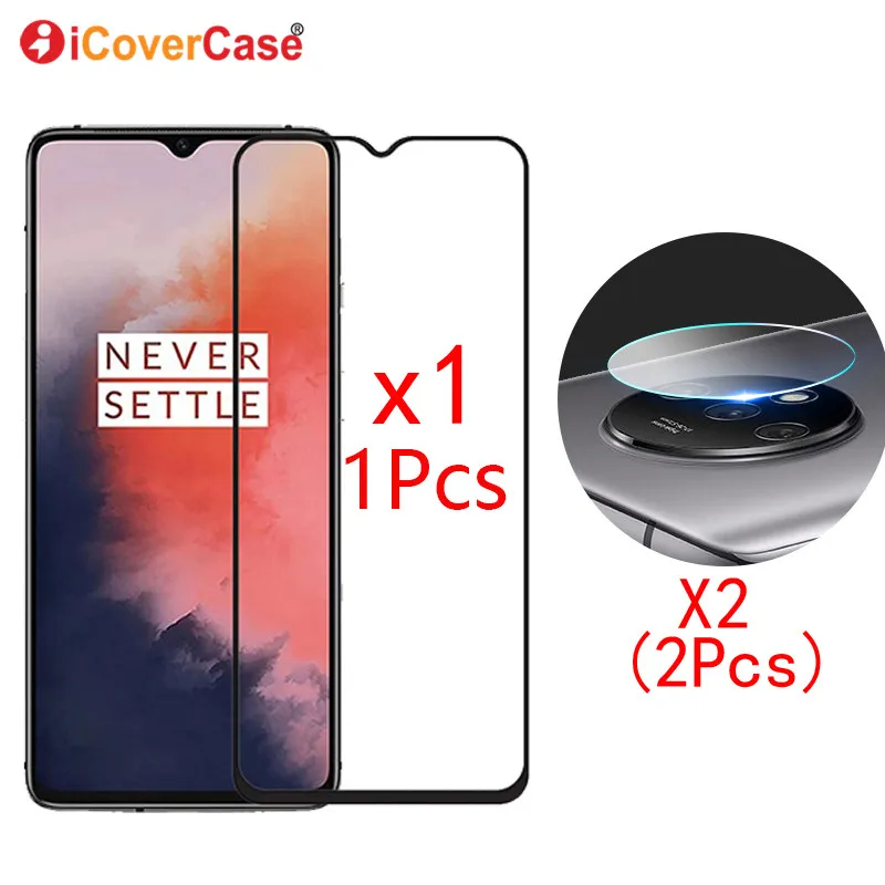 2 шт. 9H камера закаленное стекло пленка и переднее для OnePlus 7 T чехол аксессуары
