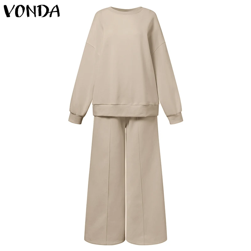 Элегантные женские брючные комплекты повседневный костюм топ с круглым вырезом