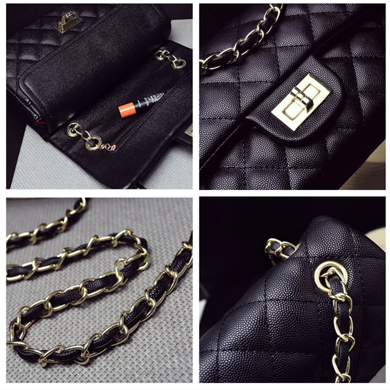 

Bags For Women 2021 New Luxury Handbags Quality PU Leather Handbags Caviar Pattern Designer Women Crossbody Bag Messenger Bags