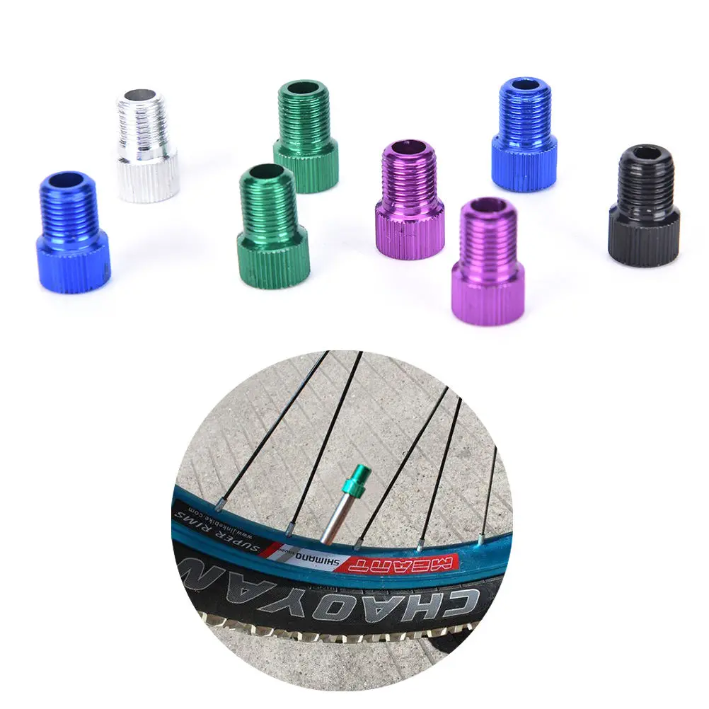 

2021New Arrival 5Pcs/lot Bicycle Bike Tire Valve Adapter Presta To Schrader Tube Pump Tool Converter Random Colors