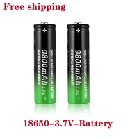100 new 18650 3 7v 9800mah rechargeable battery for flashlight torch headlamp li ion rechargeable battery drop shipping