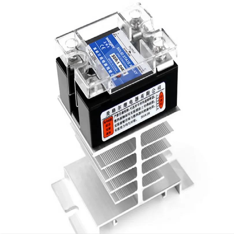 Радиатор + твердотельное реле Однофазное 220 В Φ D4810 D4825 D4840 40a D4860 Dc control AC 3 32vdc для 24