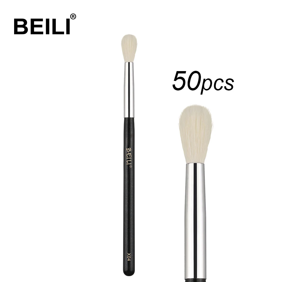 BEILI 50 шт. натуральные козьи волосы для смешивания глаз кисти макияжа Тени век