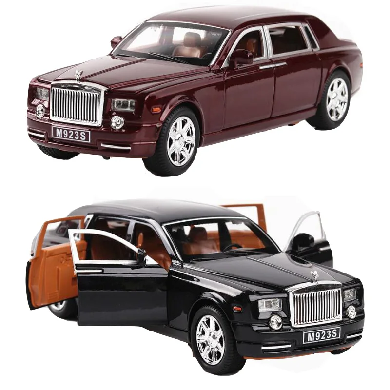 

Simulation Alloy Car Model 1:24 Rolls Royce Phantom Car Boy Sound and Light Toy Six-door Collection Ornaments Christmas Gifts