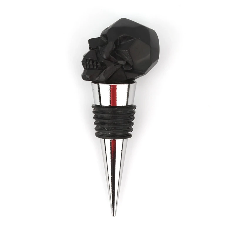 

Halloween Skull Champagne Red Wine Bottle Stopper Upside Down Sealer Plug Home Kitchen Bar Tool