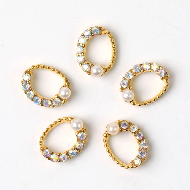 

10 pieces 3D Nail Art Decorations Metal Sequins Rhinestones Nails Charms Nail accessories For Manicure Decor
