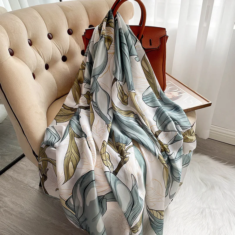 

2021 Winter warmth Scarf Lady Design Warm silk sacrf Blanket Carriage Scarves Women Shawl Female Decoration Thick Foulard