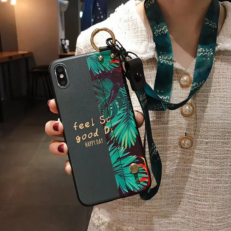 Мягкий чехол с ремешком на запястье для Huawei Nova 3 3i 4 5 5i 5T 5Z 6 7 SE Pro 7i Y7 Y9 Prime 2019