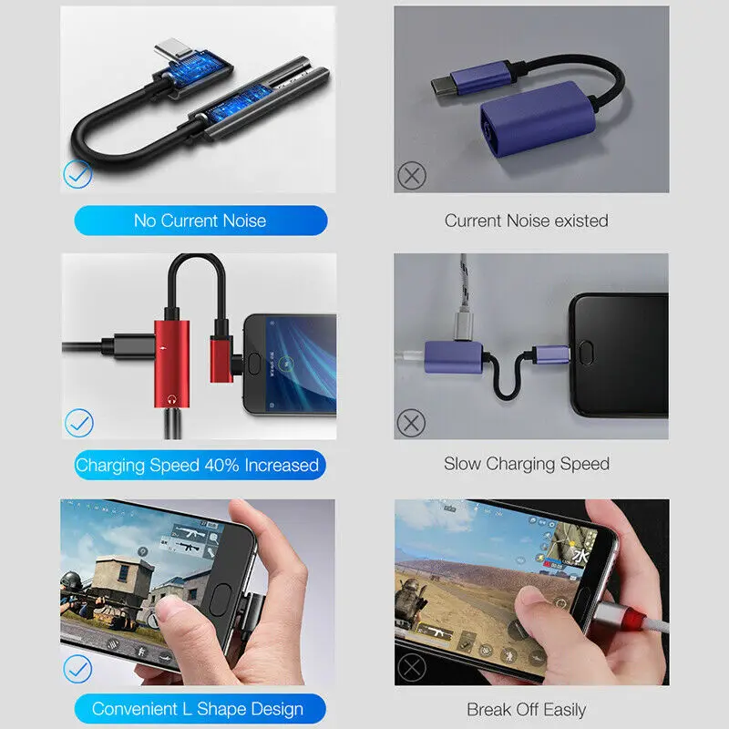 USB C Type To 3.5mm AUX Jack Headphone Adapter for Huawei P30 Pro Xiaomi Mi 9 8 Se Oneplus 7 Audio Cable | Мобильные телефоны и