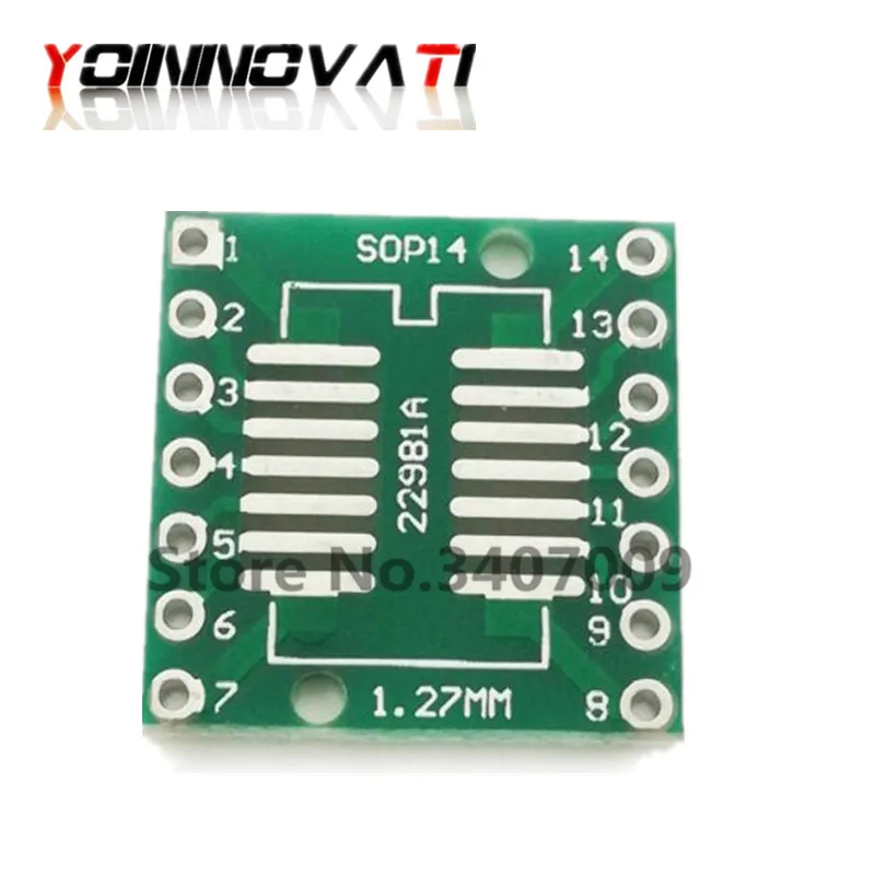Фото 10 шт. SOP14 SSOP14 TSSOP14 для DIP14 Pinboard SMD DIP адаптер 0 65 мм/1 27 мм до 2 54 DIP-контактный шаг 10 шт. SOP14 SSOP14 TSSOP14 для DIP14 Pinboard SMD DIP адаптер 0 65 мм/1 27 мм до 2 54 DIP-контактный шаг