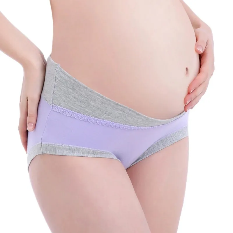 

1pc Women Underwear Lace Cotton Panties Sexy Lingeries Pregnant Pregnancy Shorts Low Waist Mother Support Postpartum Briefs