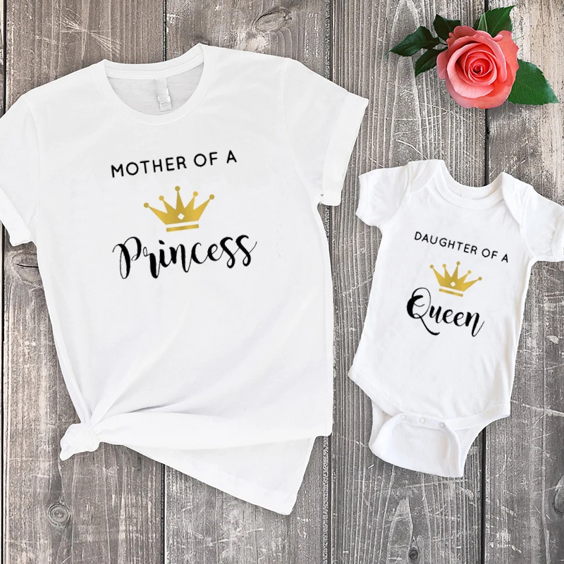 

Mother and Daughter Matching Shirts Mummy and Me Outfits 2021 Mother's Day Gift Summer Cotton Matching Family Outfits